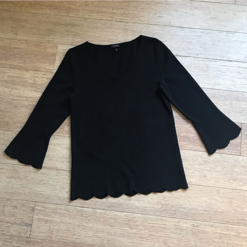Talbots Scallop Hem Sweater